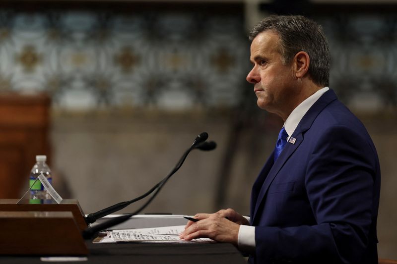 &copy; Reuters. FILE PHOTO: Former director of National Intelligence (DNI) John Ratcliffe, U.S. President-elect Donald Trump's nominee to be director of the Central Intelligence Agency (CIA), testifies before a Senate (Select) Intelligence Committee confirmation hearing 