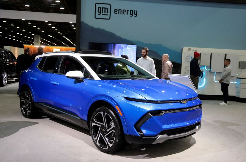 &copy; Reuters. FILE PHOTO: A Chevrolet 2025 Equinox EV LT is displayed during media day at the 2025 Detroit Auto Show at Huntington Place in Detroit, Michigan, U.S. January 10, 2025. REUTERS/Rebecca Cook/File Photo