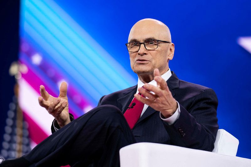 &copy; Reuters. FILE PHOTO: Andrew Puzder, Senior visiting fellow at the Heritage Foundation, speaks at the Conservative Political Action Conference (CPAC) at Gaylord National Convention Center in National Harbor, M.D., U.S., March 3, 2023. REUTERS/Sarah Silbiger/File Ph