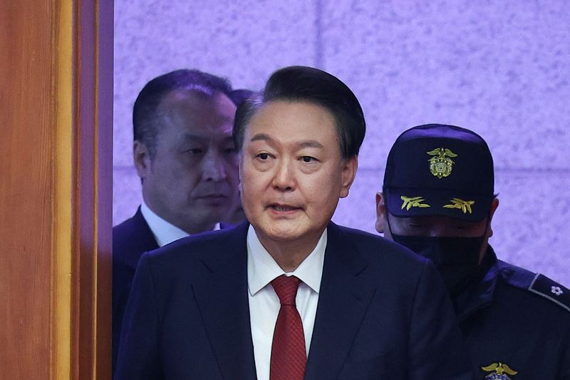  South Korea’s impeached President Yoon Suk Yeol arrives for his impeachment trial at the Constitutional Court in Seoul, South Korea, January 21, 2025. REUTERS/Kim Hong-Ji/Pool/File Photo