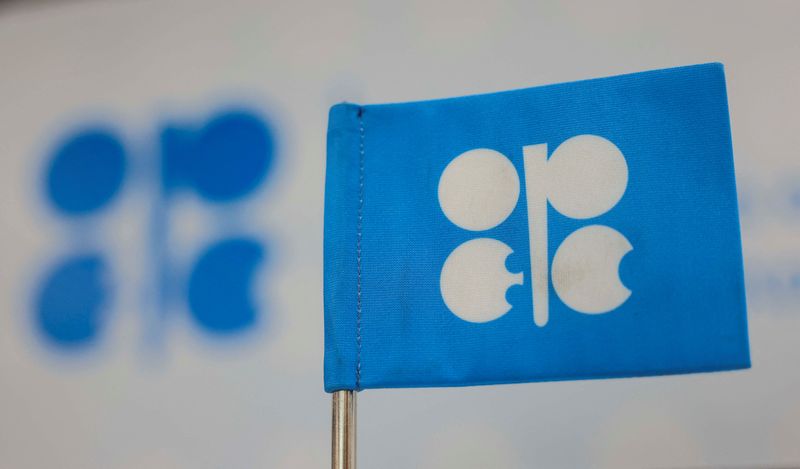 &copy; Reuters. FILE PHOTO: A view shows the logo of Organization of the Petroleum Exporting Countries (OPEC) during the United Nations climate change conference COP29, in Baku, Azerbaijan November 13, 2024. REUTERS/Maxim Shemetov/File Photo