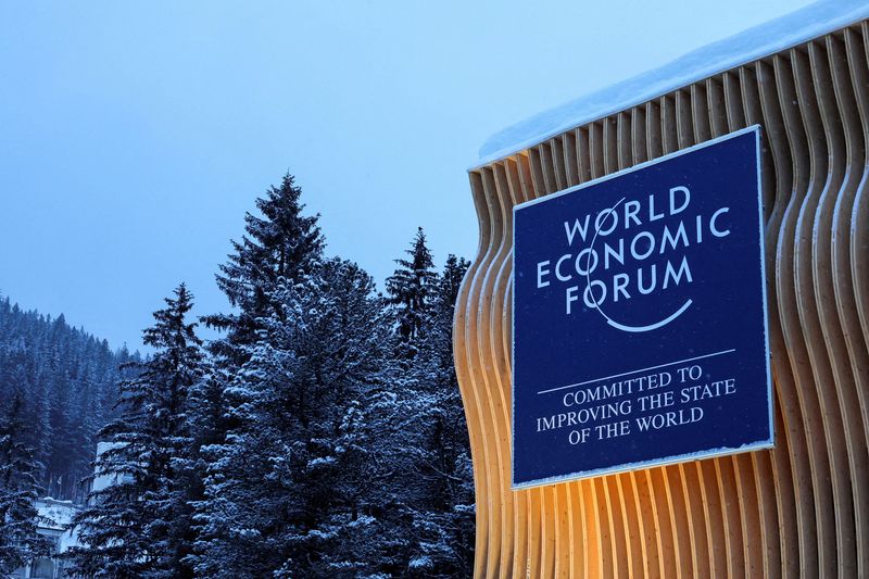 &copy; Reuters. FILE PHOTO: A view of a logo during the 54th annual meeting of the World Economic Forum, in Davos, Switzerland, January 19, 2024. REUTERS/Denis Balibouse/File Photo