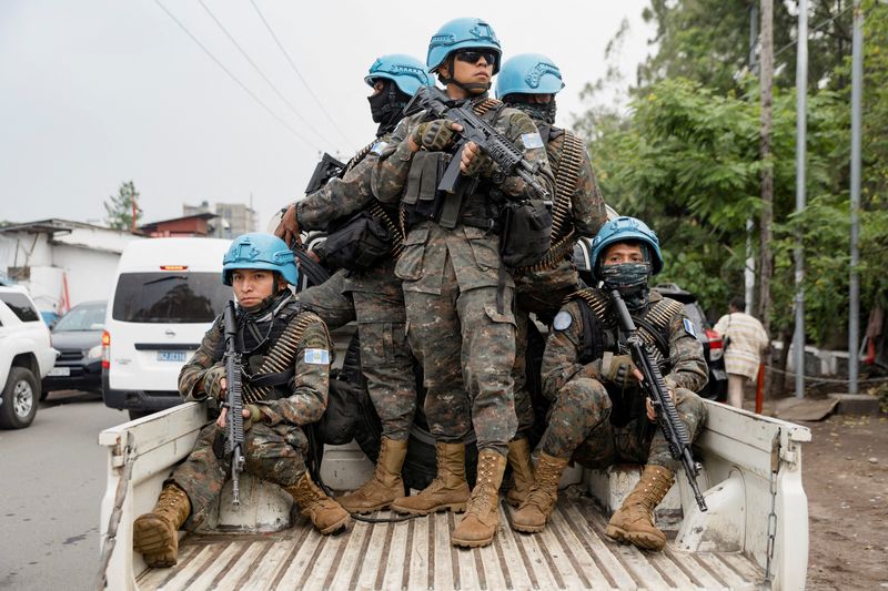 &copy; Reuters. U.N. troops, Goma, Democratic Republic of Congo, January 25, 2025. REUTERS/Arlette Bashizi