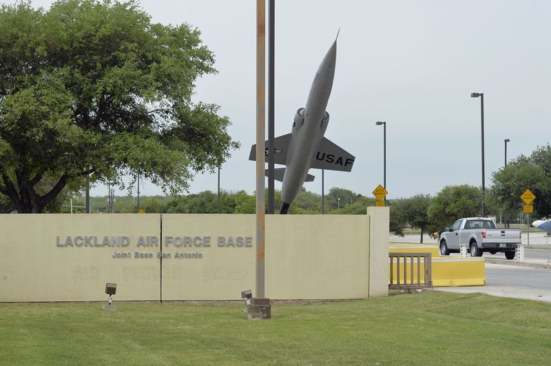 © Reuters. FILE PHOTO: The Annex Gate is seen at Lackland Air Force Base in San Antonio, Texas April 8, 2016. REUTERS/Darren Abate/File photo