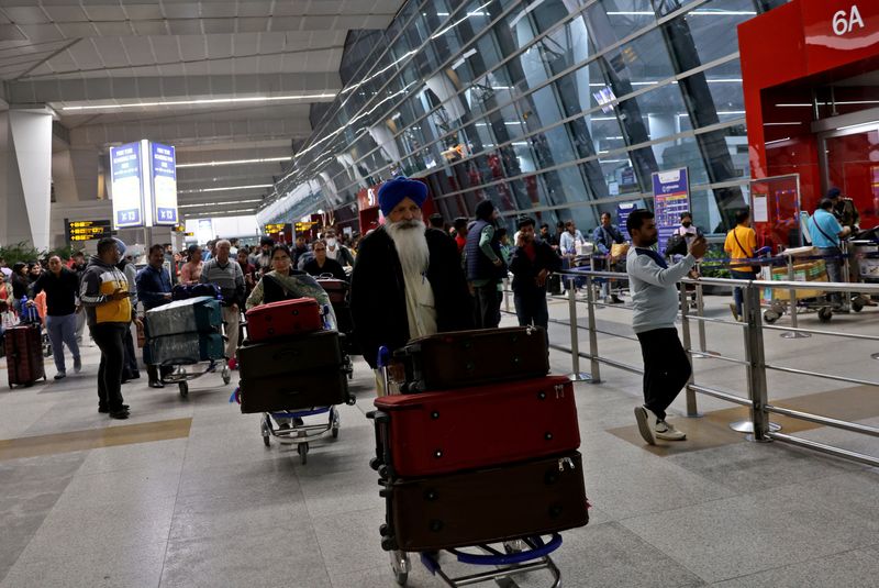 &copy; Reuters. Área de embarque do Aeroporto Internacional Indira Gandhi, em Nova Delhi, Índian14/12/2022nREUTERS/Anushree Fadnavis