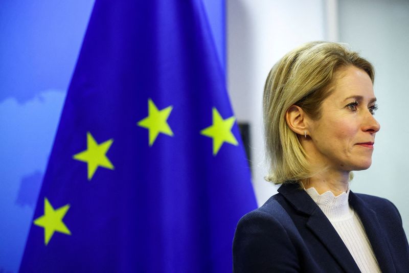 &copy; Reuters. Chefe de política externa da UE, Kaja Kallasn17/01/2025nREUTERS/Johanna Geron