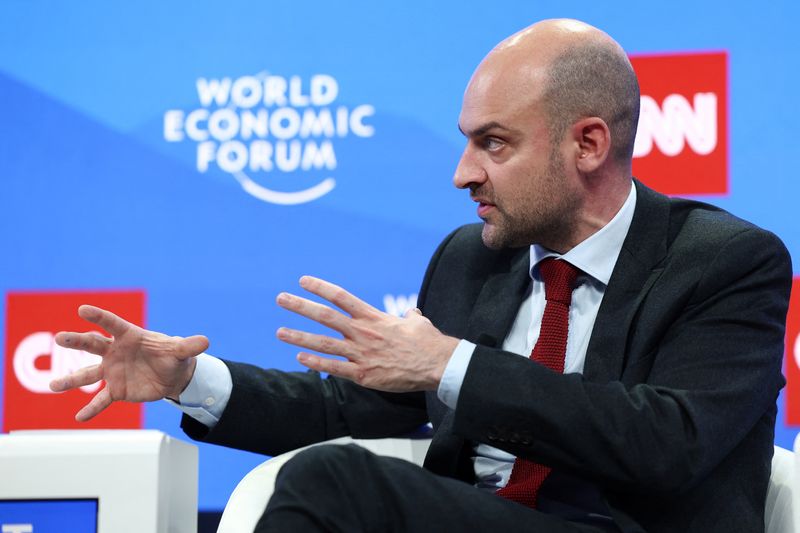 &copy; Reuters. Ministro das Relações Exteriores da França, Jean-Noel Barrot, durante Fórum Econômico Mundial em Davos, na Suíçan23/01/2025 REUTERS/Yves Herman
