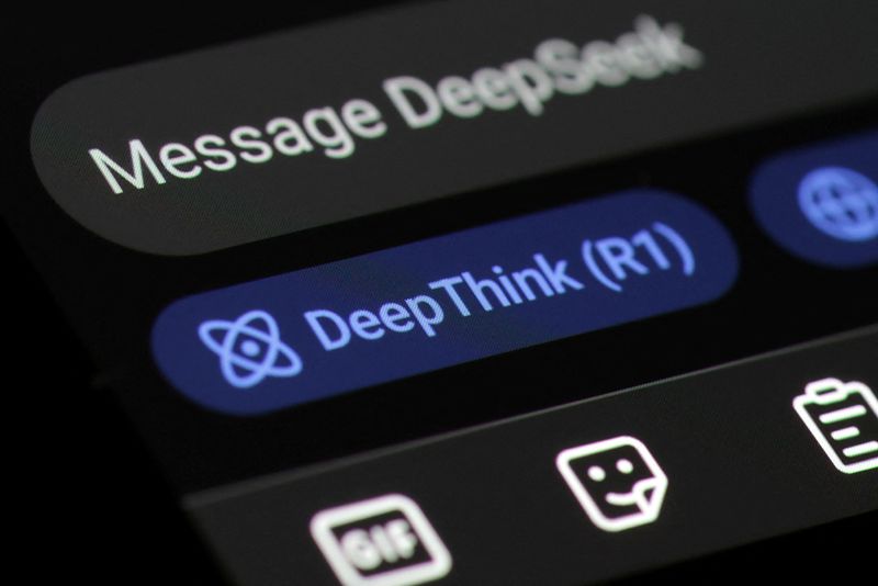 © Reuters. Deepseek app is seen in this illustration taken, January 28, 2025. REUTERS/Dado Ruvic/Illustration