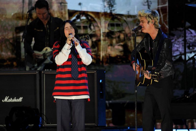 Billie Eilish joins Green Day on stage at FireAid concerts