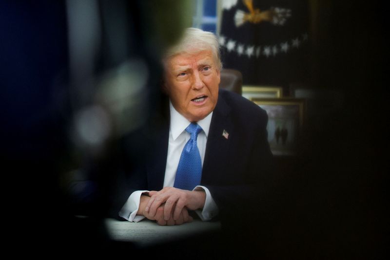 &copy; Reuters. Presidente dos Estados Unidos, Donald Trumpn31/01/2025nREUTERS/Carlos Barria