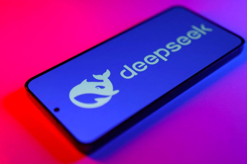 © Reuters. FILE PHOTO: The Deepseek logo is seen in this illustration taken on January 29, 2025. REUTERS/Dado Ruvic/Illustration/File Photo