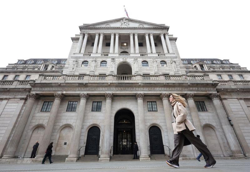 &copy; Reuters. Sede do Banco da Inglaterra, em Londresn03/02/2025nREUTERS/Toby Melville