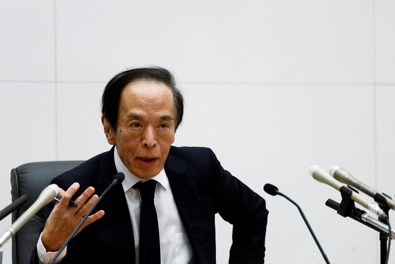 &copy; Reuters. Presidente do Banco do Japão, Kazuo Ueda, durante coletiva de imprensa, em Tóquion24/01/2025nREUTERS/Issei Kato