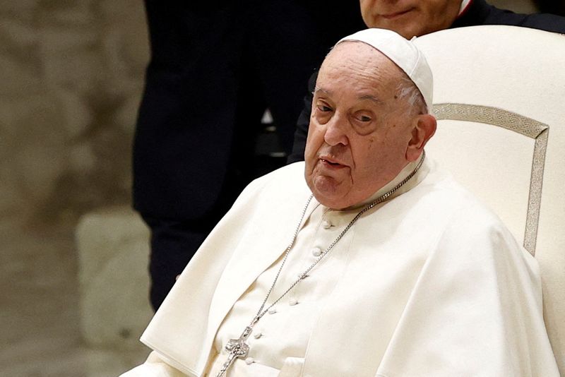&copy; Reuters. Papa Francisco durante audiência do Jubileu no Vaticanon1º/02/2025nREUTERS/Ciro De Luca