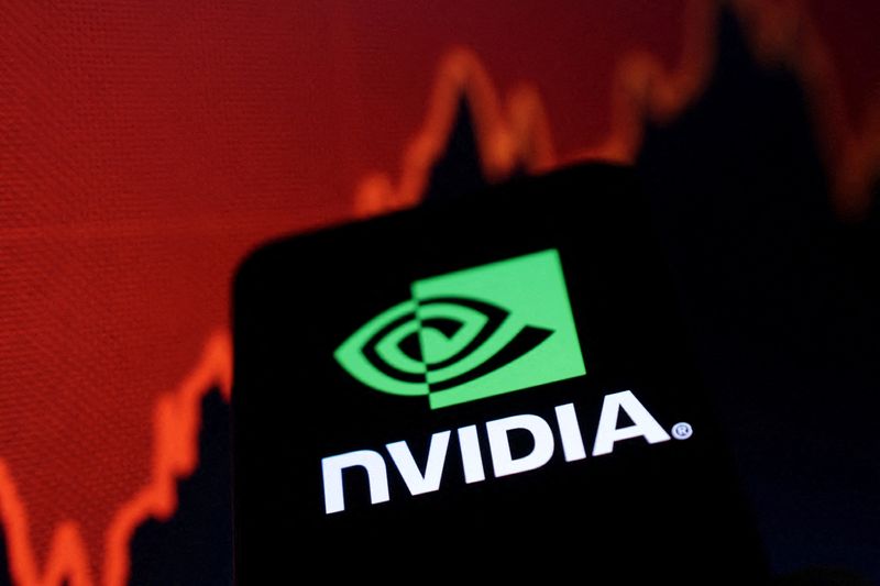 &copy; Reuters. FILE PHOTO: Nvidia logo and rising stock graph are seen in this illustration taken, January 27, 2025. REUTERS/Dado Ruvic/Illustration/File Photo