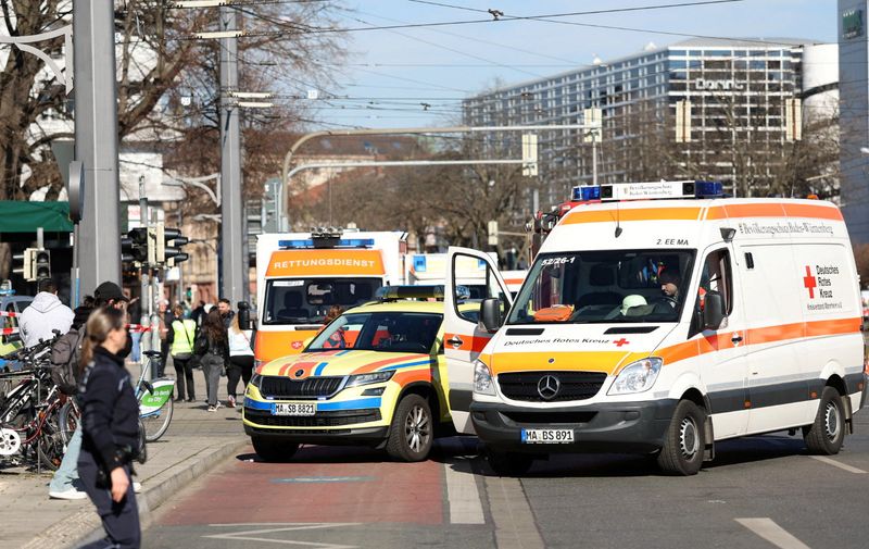 Car drives into crowd in German city of Mannheim, killing two