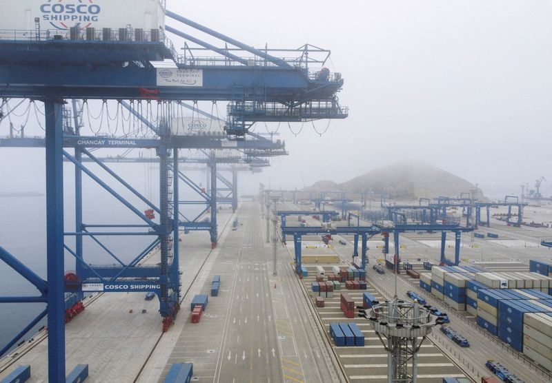 &copy; Reuters. Porto em construção por estatal chinesa Cosco Shipping em Chancay, Peru n24/10/2024nREUTERS/Angela Ponce