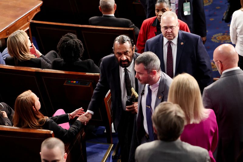 Democratic lawmaker removed from Trump speech to Congress