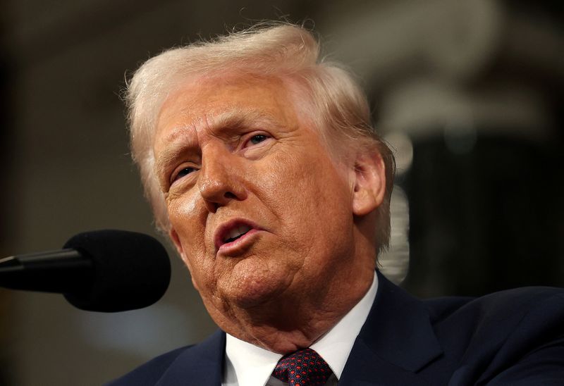&copy; Reuters. Presidente norte-americano, Donald Trump, discursa no Capitólio dos EUA em Washington, D.C.n04/3/2025 Win McNamee/Pool via REUTERS