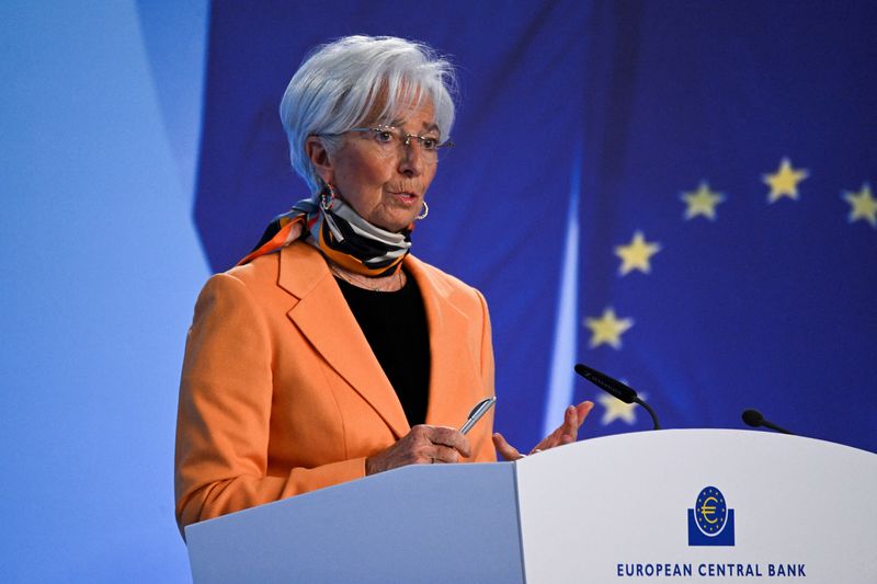 &copy; Reuters. Presidente do BCE, Christine Lagarde, fala com a imprensa em Frankfurtn06/03/2025 REUTERS/Jana Rodenbusch