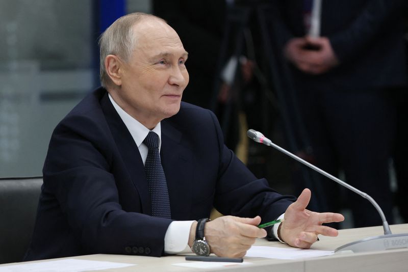 &copy; Reuters. Presidente russo Vladimir Putin em Murmanskn 27/3/2025   Sputnik/Sergei Karpukhin/Pool via REUTERS