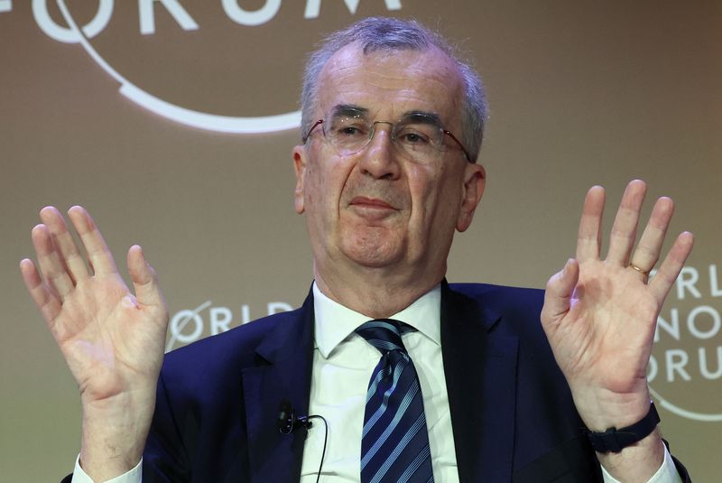 &copy; Reuters. Presidente do BC da França, François Villeroy de Galhau n22/01/2025. REUTERS/Yves Herman/File Photo
