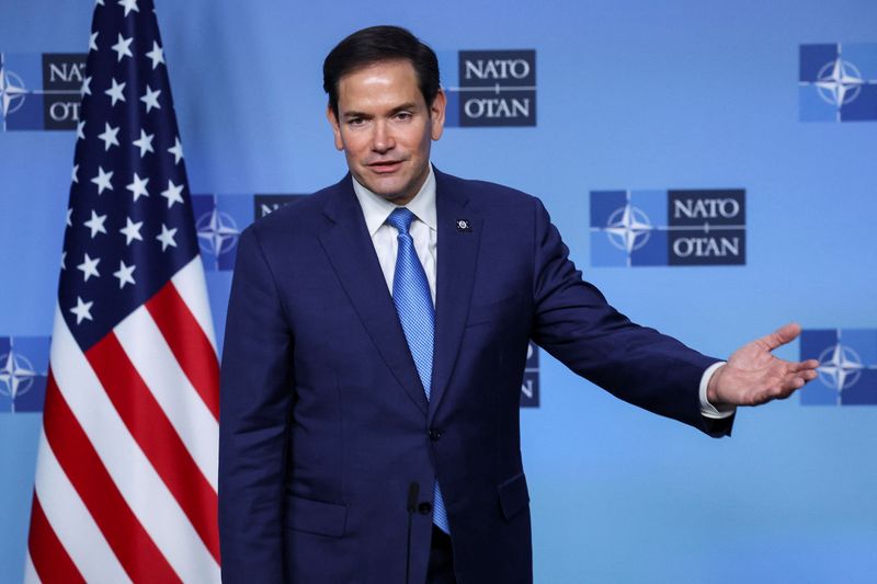 &copy; Reuters. Marco Rubio em Bruxelasn 3/4/2025   REUTERS/Yves Herman
