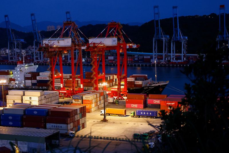 &copy; Reuters. Contêineres no Porto de Keelung, em Taiwann 3/4/2025   REUTERS/Ann Wang