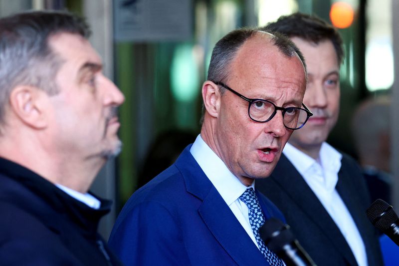&copy; Reuters. Líder conservador da Alemanha, Friedrich Merz, em Berlimn28/03/2025 REUTERS/Christian Mang