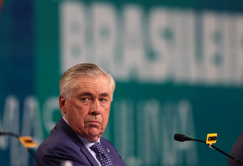 &copy; Reuters. Carlo Ancelotti faz primeira convocação à frente da seleção brasileiran26/05/2025nREUTERS/Ricardo Moraes