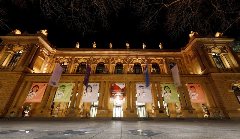 &copy; Reuters. FILE PHOTO: A general view shows the German stock exchange (Deutsche Boerse) in Frankfurt, Germany, February 12, 2019.  REUTERS/Kai Pfaffenbach/File Photo