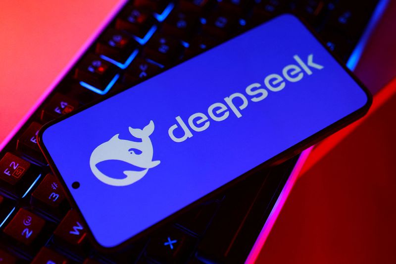 &copy; Reuters. Illustração com a logo da Deepseek n29/01/2025nREUTERS/Dado Ruvic