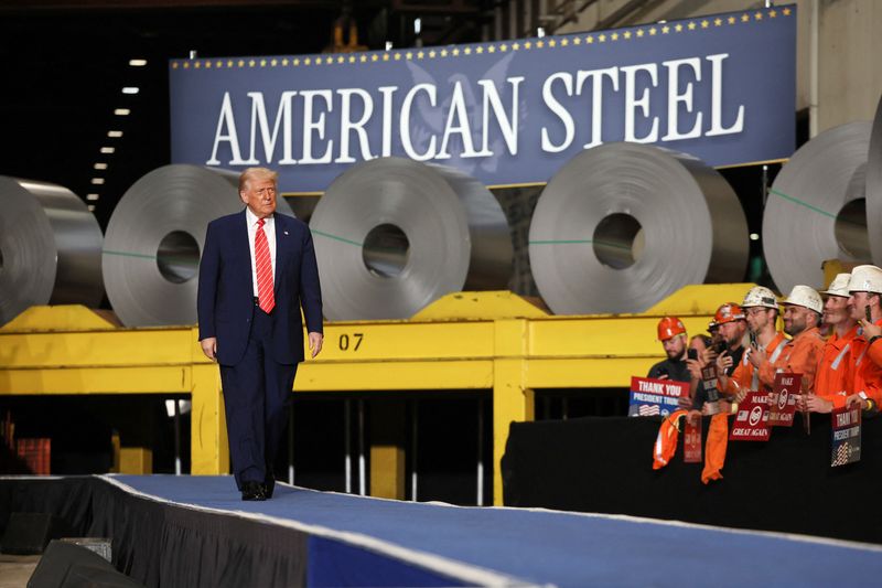 Trump says he plans to double steel, aluminum tariffs to 50%