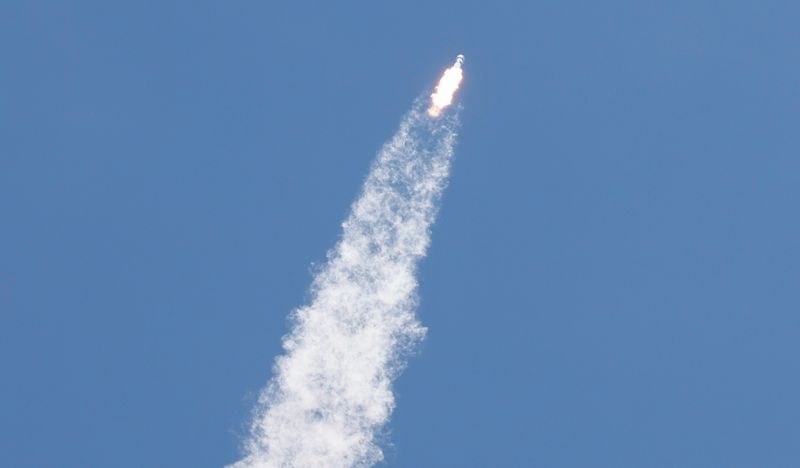 &copy; Reuters. Foguete Falcon 9 da SpaceX decola transportando satélites da Starlink em maio.nREUTERS/Joe Skipper