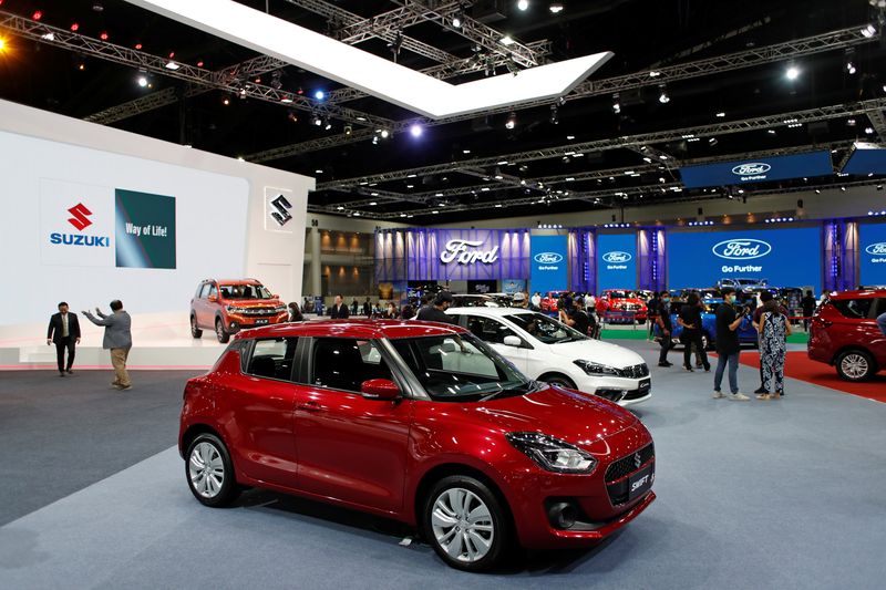 &copy; Reuters. Suzuki Swift durante la giornata dedicata ai media del 41° Bangkok International Motor Show a Bangkok, in Thailandia, il 14 luglio 2020. REUTERS/Jorge Silva