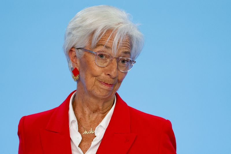 &copy; Reuters. Presidente do Banco Central Europeu, Christine Lagarde, fala à imprensa em Frankfurt, Alemanhan05/06/2025nREUTERS/Heiko Becker