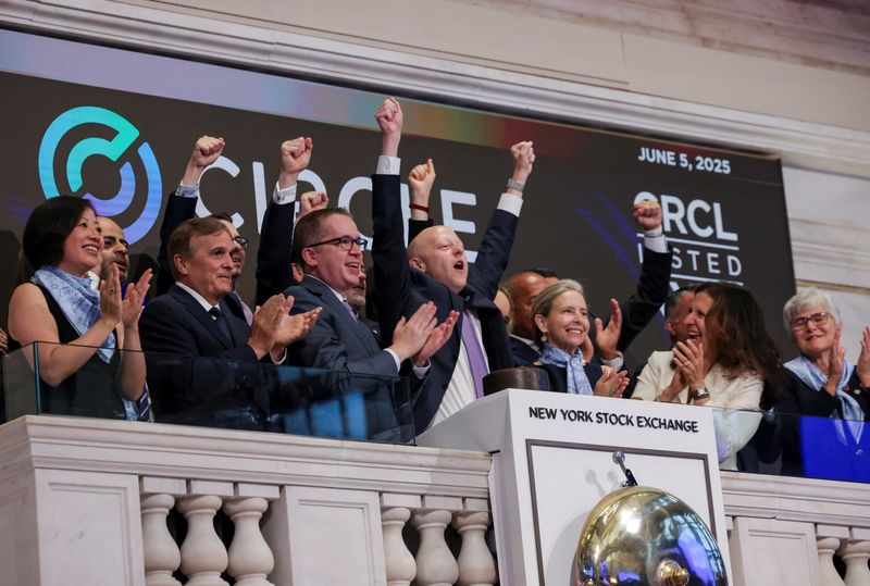 Stablecoin giant Circle's shares surge in blowout NYSE debut