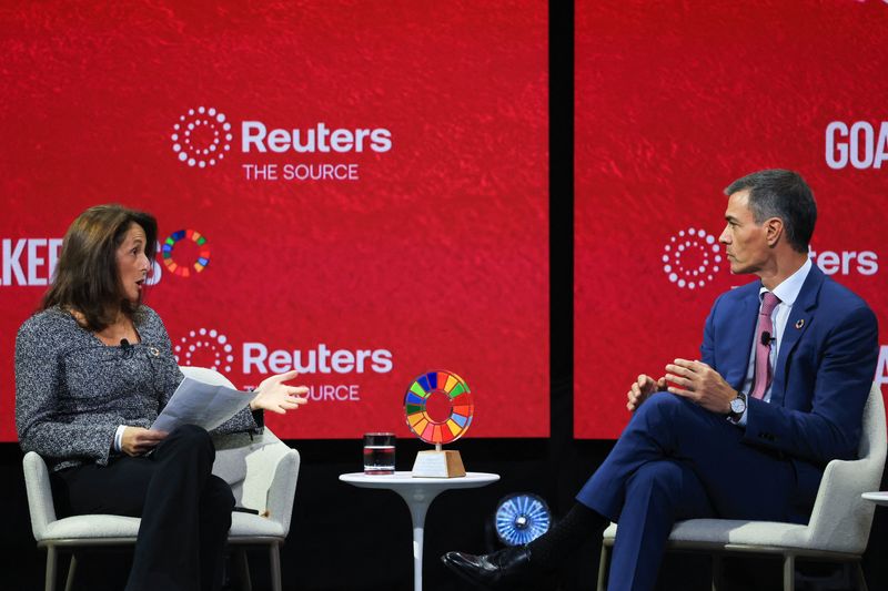 West sends wrong message with health funding cuts, defense spending increases-Spain's Sanchez