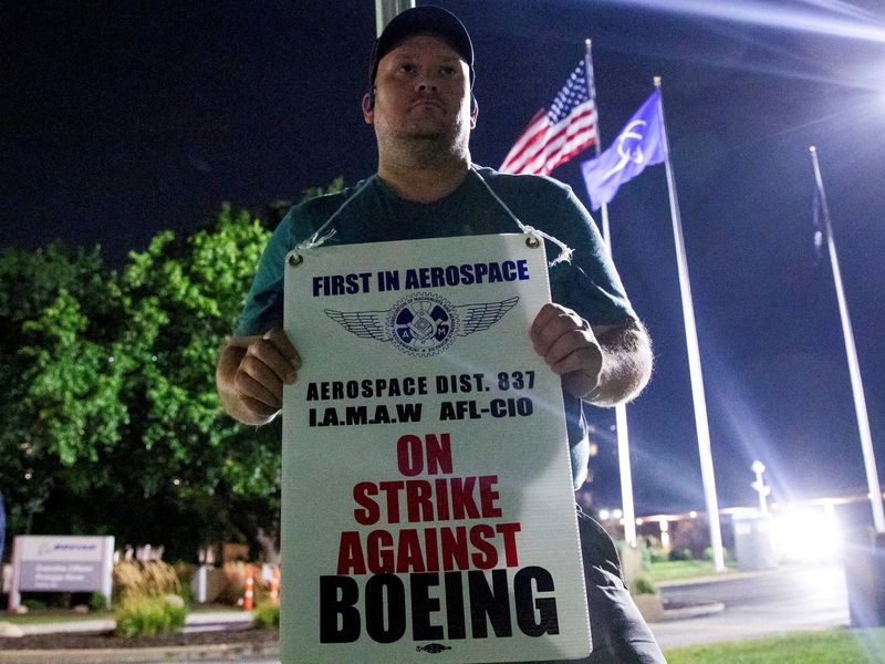 Boeing’s striking union files unfair labor practice charge against planemaker