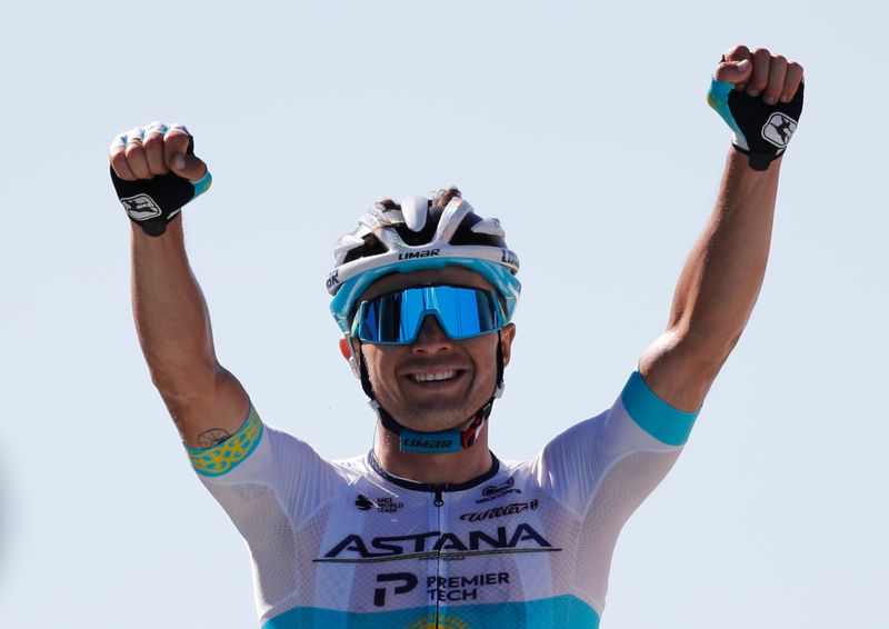 &copy; Reuters. Alexey Lutsenko a remporté la 4e étape du Dauphiné   /Photo prise le 3 septembre 2020/REUTERS/XXSTRINGERXX xxxxx