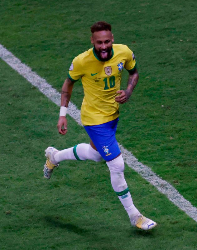 &copy; Reuters. Neymar a marqué son 67e en sélection  /Photo prise le 13 juin 2021/REUTERS/Ueslei Marcelino