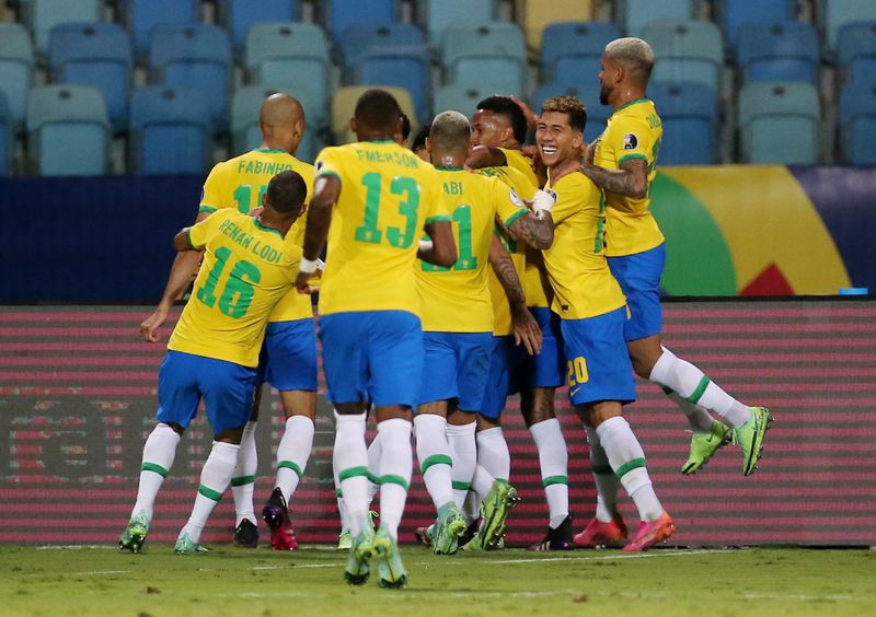 &copy; Reuters. Le Brésil est toujours invaincu dans cette Copa América  /Photo prise le 27 juin 2021/REUTERS/Reuters Photographer