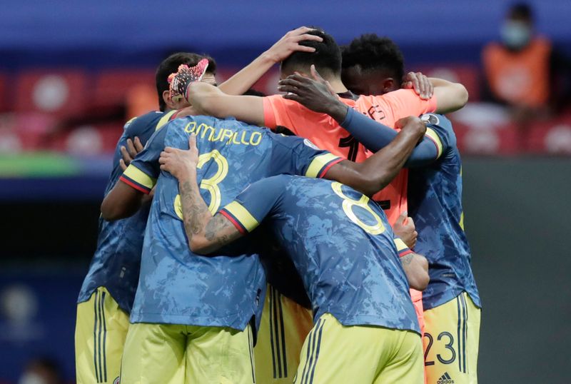 &copy; Reuters. La Colombie finit cette Copa America sur une note plutôt joyeuse. /Photo prise le 10 juillet 2021/REUTERS/Ueslei Marcelino