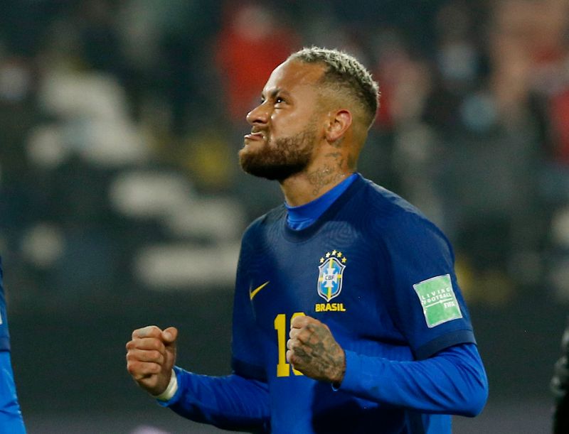 © Reuters. Le Brésil de Neymar a signé sept victoires en sept rencontres./Photo prise le 3 septembre 2021/REUTERS/XXSTRINGERXX xxxxx