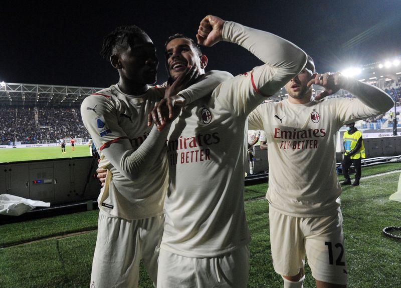 &copy; Reuters. Les Milanais affichent un bilan de 6 victoires et un nul depuis le début de saison. /Photo prise le 3 octobre 2021/REUTERS/Daniele Mascolo