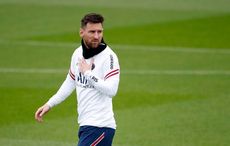 © Reuters. Lionel Messi n'avait plus marqué le moindre but depuis le 19 octobre dernier./Photo prise le 19 novembre 2021/REUTERS/Gonzalo Fuentes