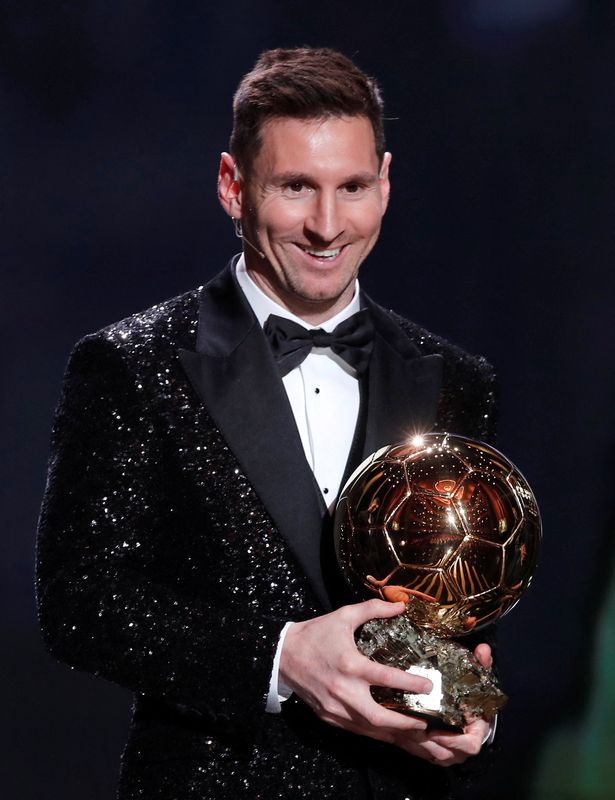 &copy; Reuters. Lionel Messi au ballon d'or /Photo prise le 29 novembre 2021/REUTERS/Benoit Tessier