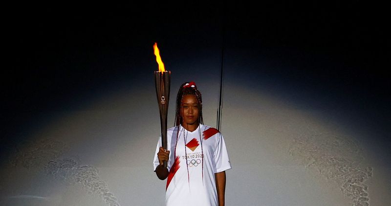 &copy; Reuters. Naomi Osaka lors des Jeux olympique. /Photo prise le 23 juillet 2021/REUTERS/Stefan Wermuth