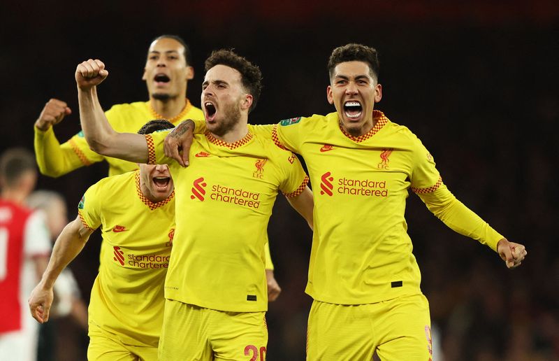 &copy; Reuters. Liverpool se qualifie pour sa première finale de Carabao Cup depuis 2016. /Photo prise le 20 janvier 2022/REUTERS/Ian Walton