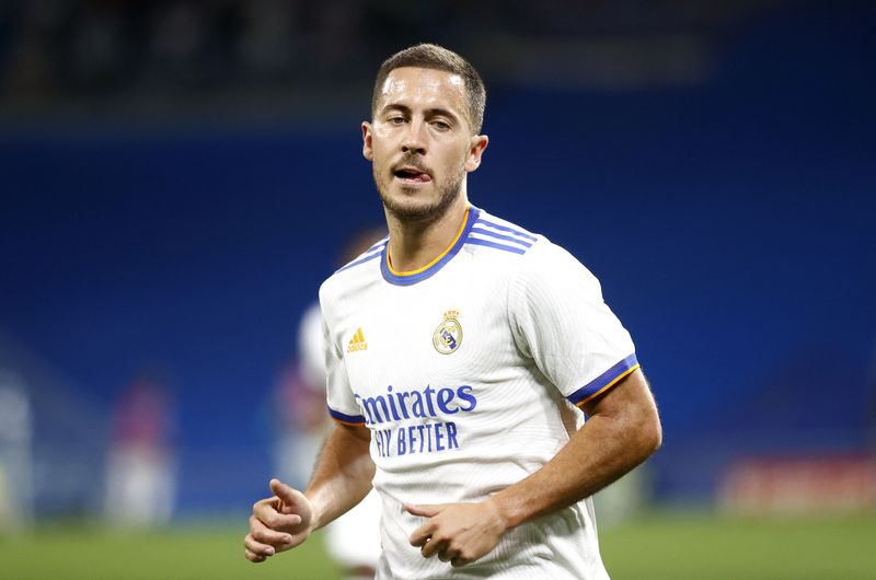 © Reuters. Le Belge Eden Hazard a donné la victoire à son équipe ce jeudi soir en Copa del Rey./Photo prise le 28 septembre 2021/REUTERS/Juan Medina